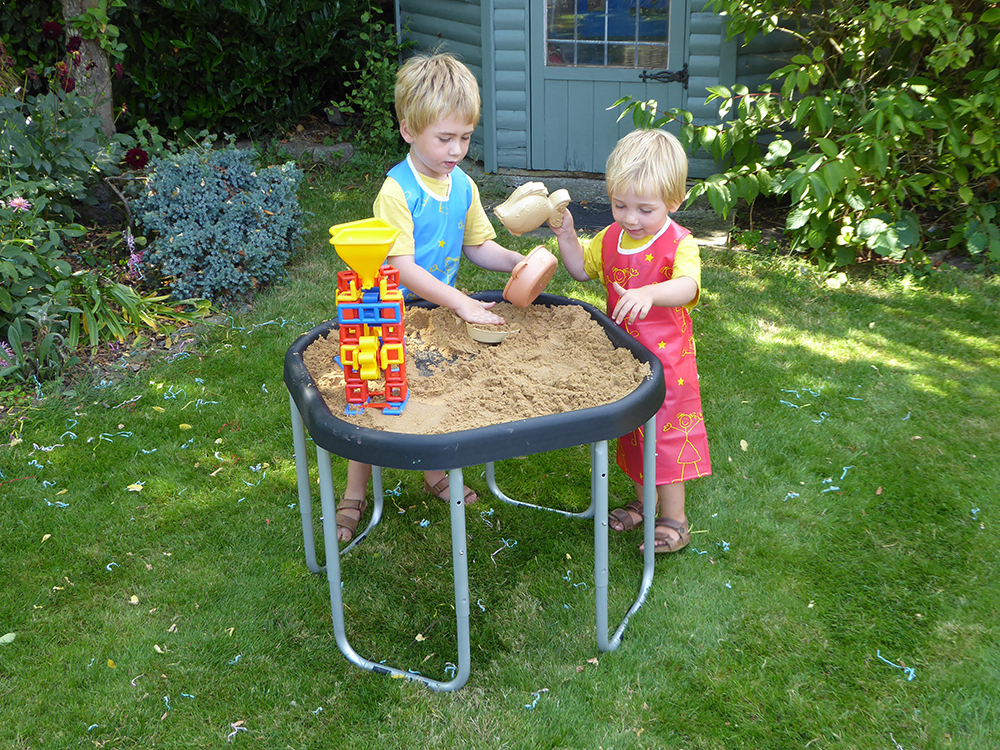 Coloured Children’s Tuff Spot Play Tray with 3 tier stand & Space Play Mat. 