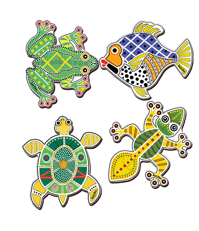 Tuzzles Aboriginal Art Table Puzzles - Set of 4