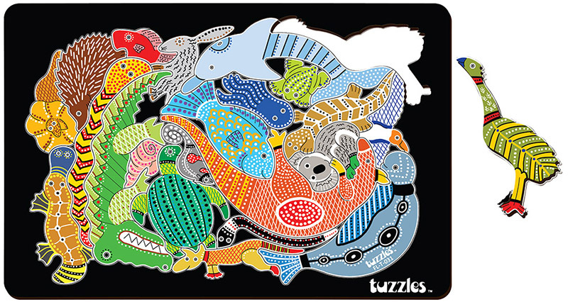 Tuzzles Aboriginal Art Mosaic Floor Puzzle - 22pcs