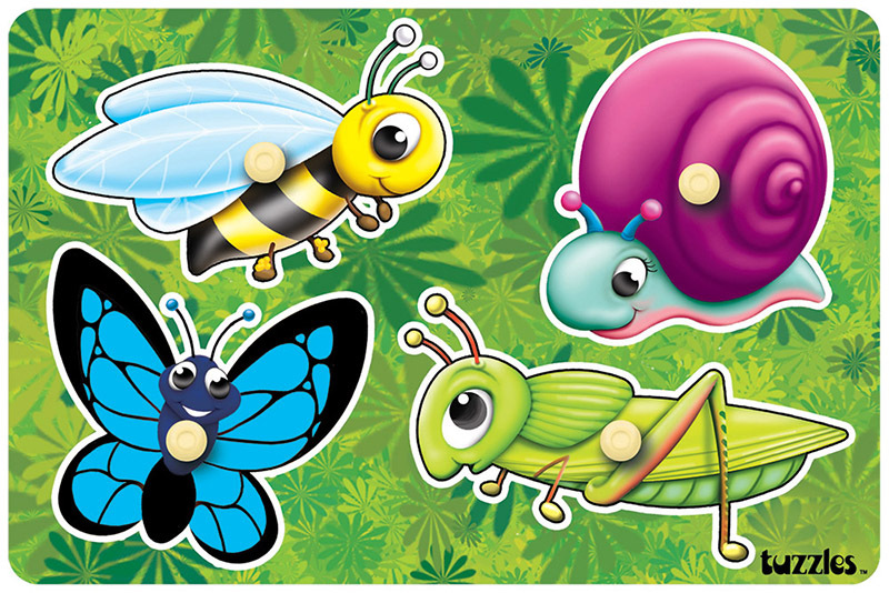 Tuzzles Garden Peg Puzzle - 4pcs