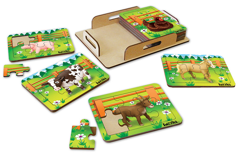 Tuzzles Farm Animal Puzzles - Set of 8