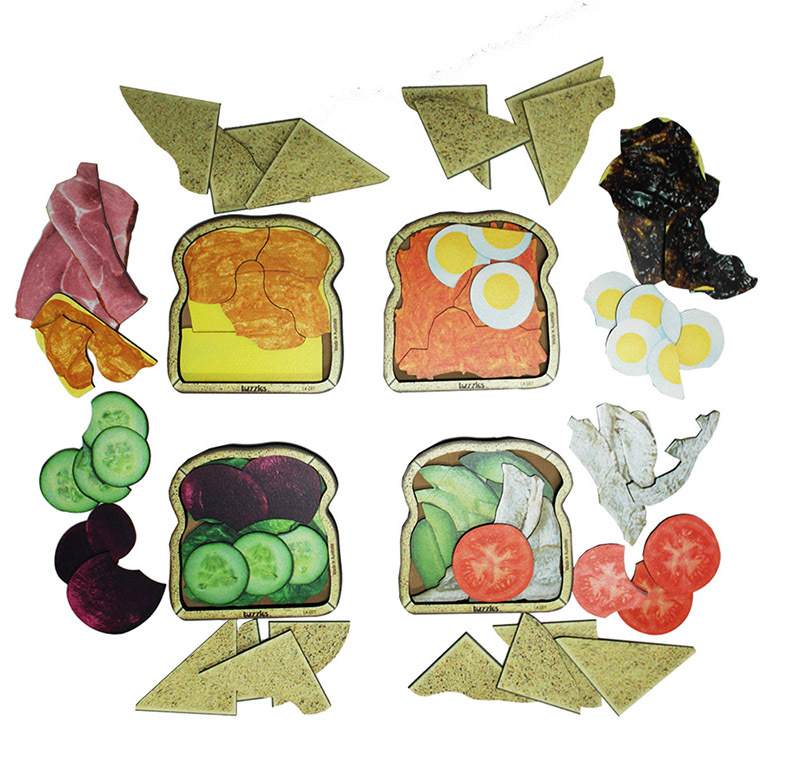 Tuzzles Sandwich Layered Puzzles - Set of 4