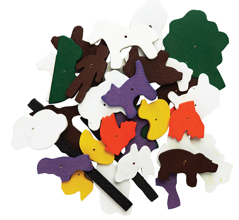 *Tap Tap Wooden Pieces - Farm Shapes 150pcs