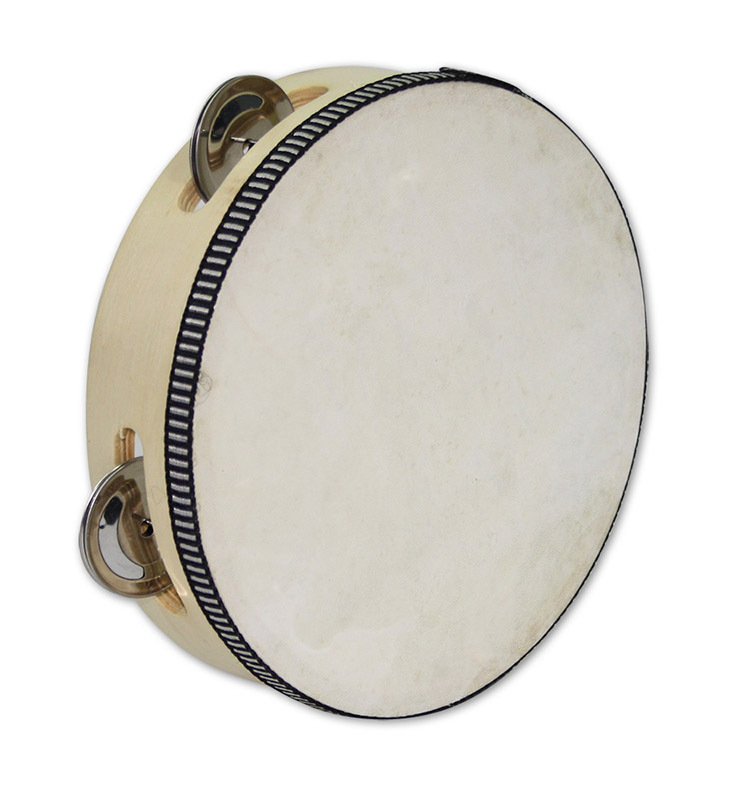 Wooden Tambourine 20cm - with Skin