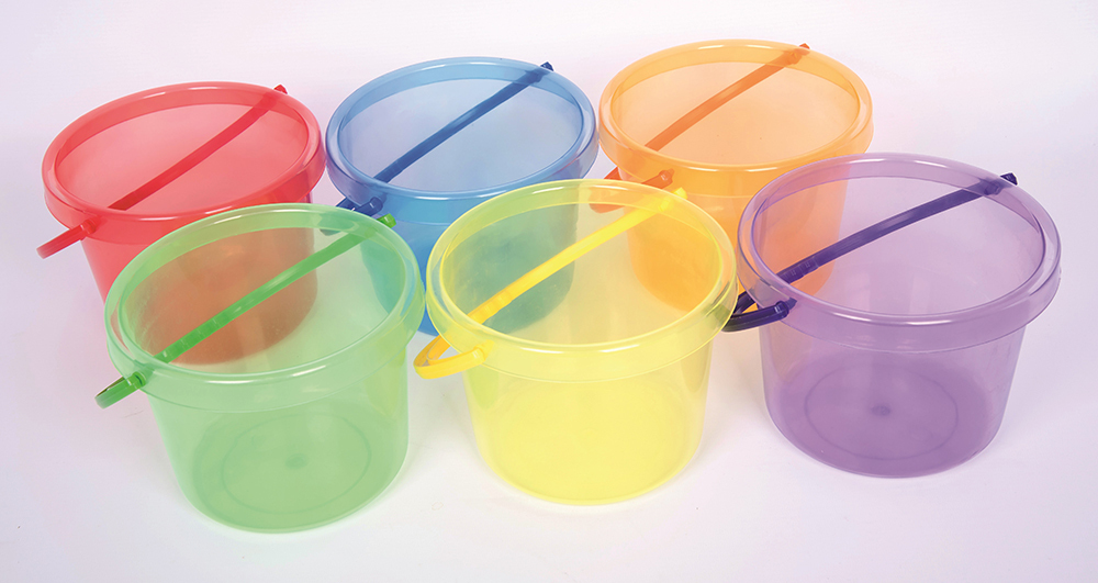 Translucent Colour Bucket Set - 6pk
