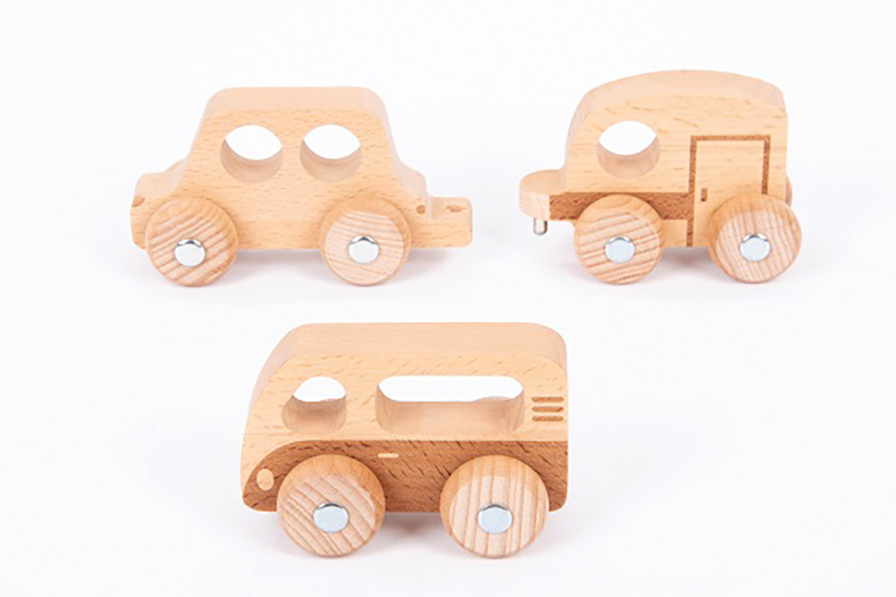 *Natural Wooden Adventure Vehicles - 3pk