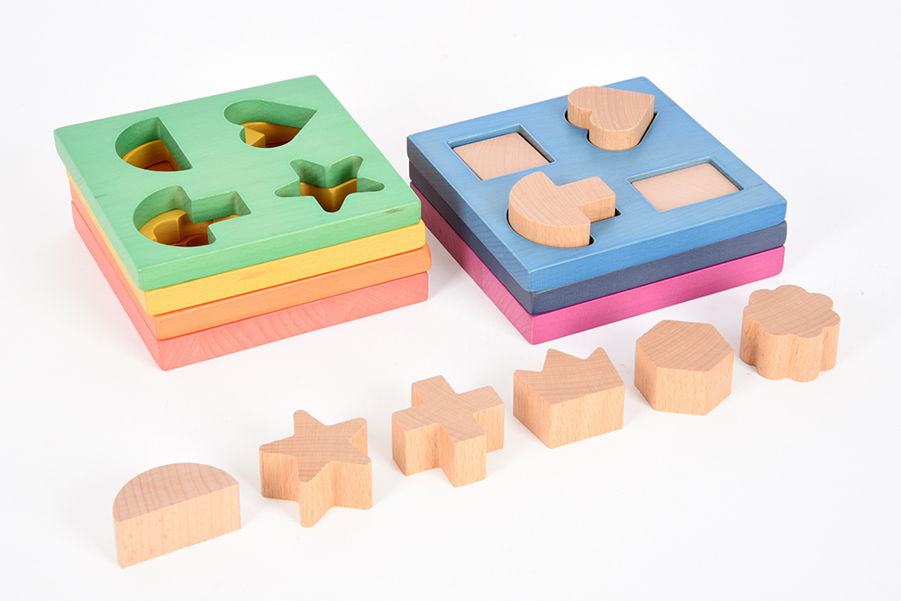 Rainbow Wooden Shape Stacker