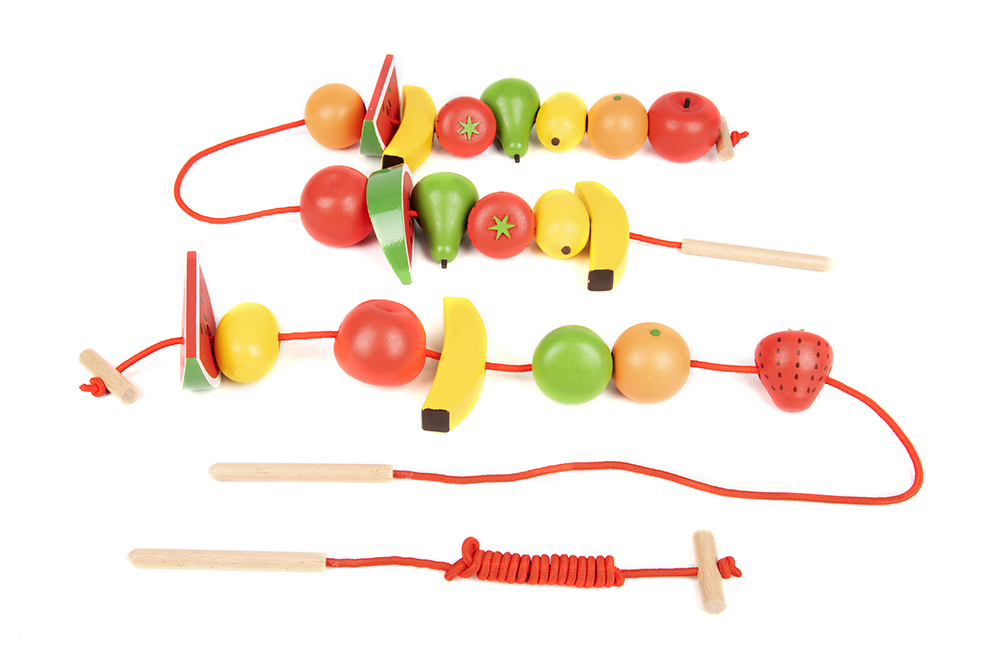 Wooden Lacing Fruits - 24pcs