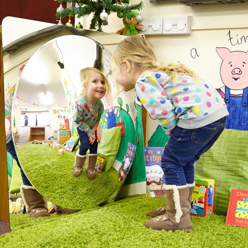 Giant Single Dome Acrylic Mirror Panel - 78cmD