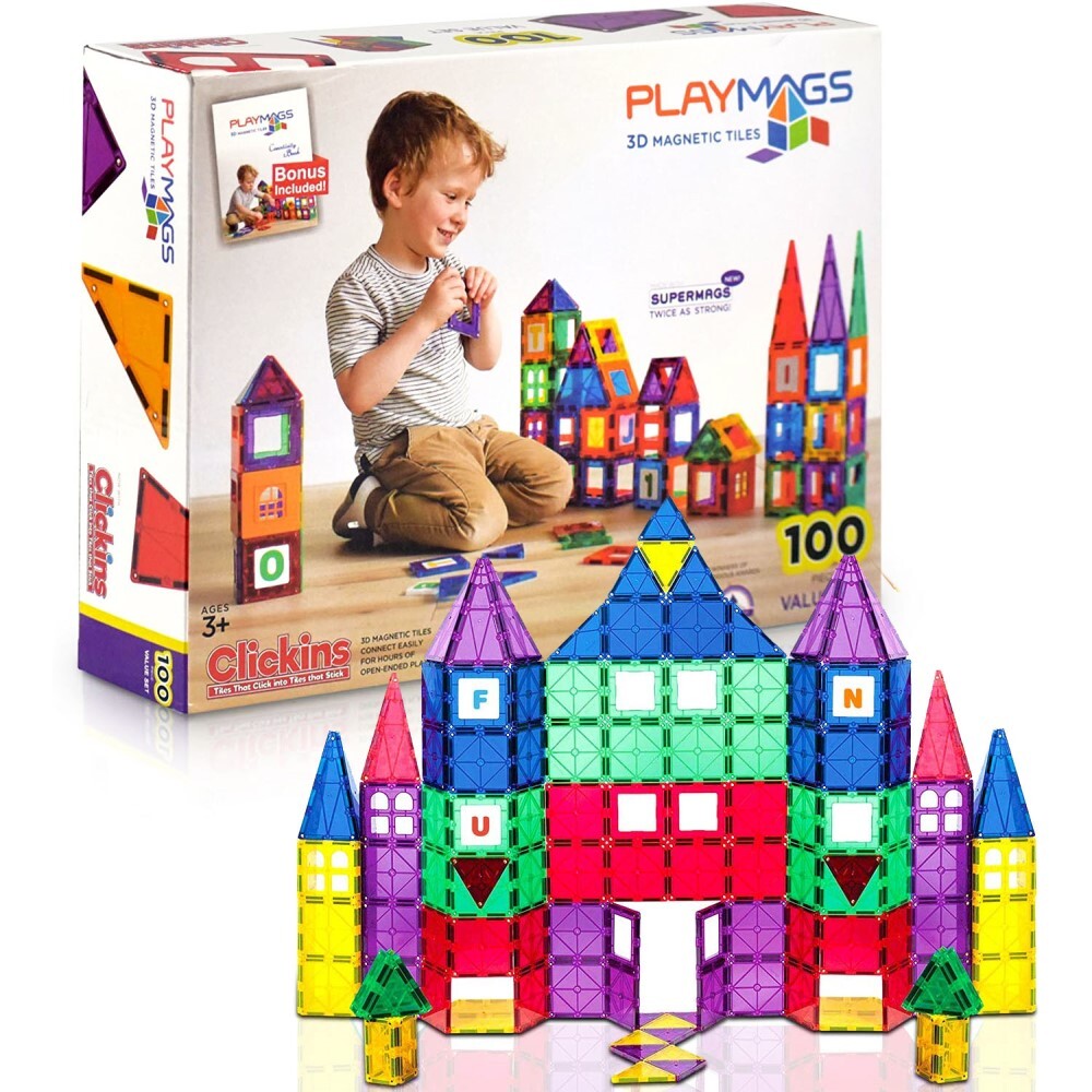 36 piece playmags magnetic tiles building