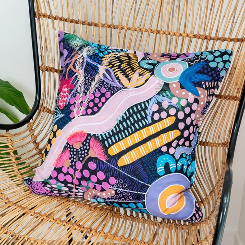 First Nations Indoor Cushion-  Invisible String