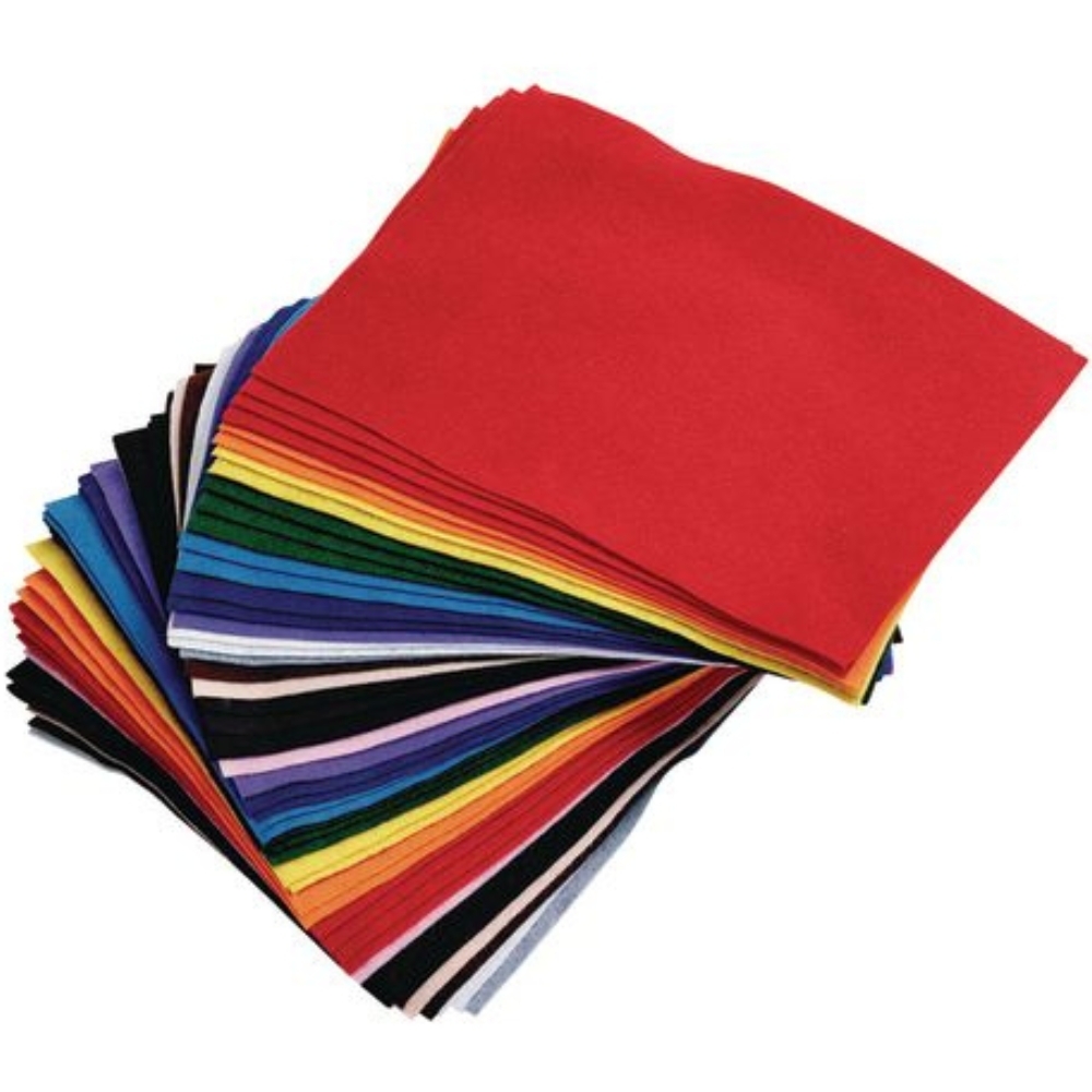 Felt Sheets 50pk - Assorted Colours 