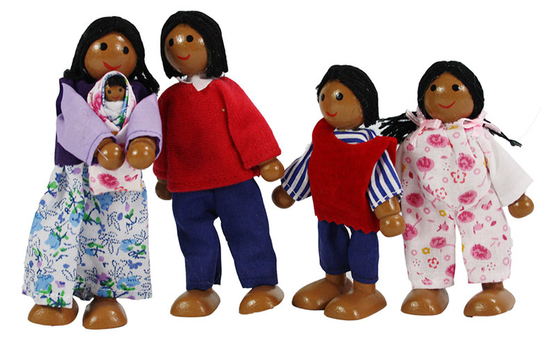 Bendable Doll Families 12cm - African Set of 4