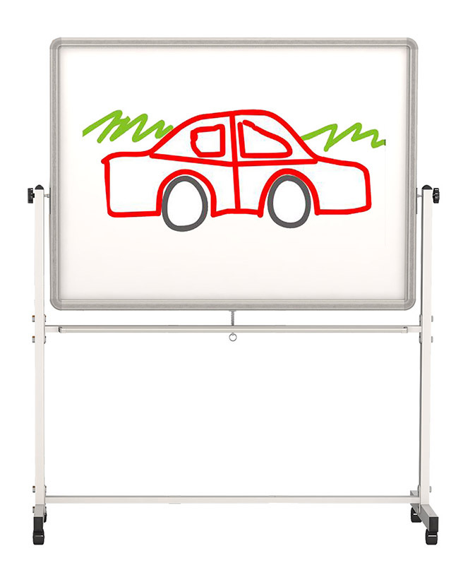 Billy Kidz Mobile Whiteboard or Big Book Easel - 120 x 90 x 182cmH (2 CTNS)