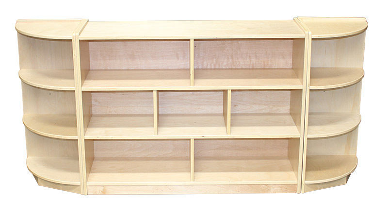Billy Kidz Birch Medium Storage Unit 76cmH - 7 Space Unit With Back & 2 Corner Units
