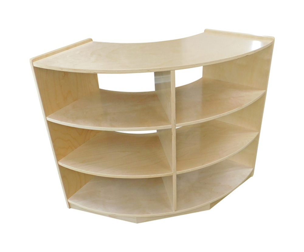 Billy Kidz Birch Medium Shelf Unit 76cmH - Curved with Open Back
