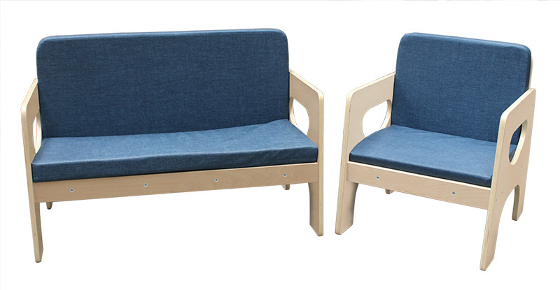 Billy Kidz Wooden Goteborg  2pc Sofa Set - Blue