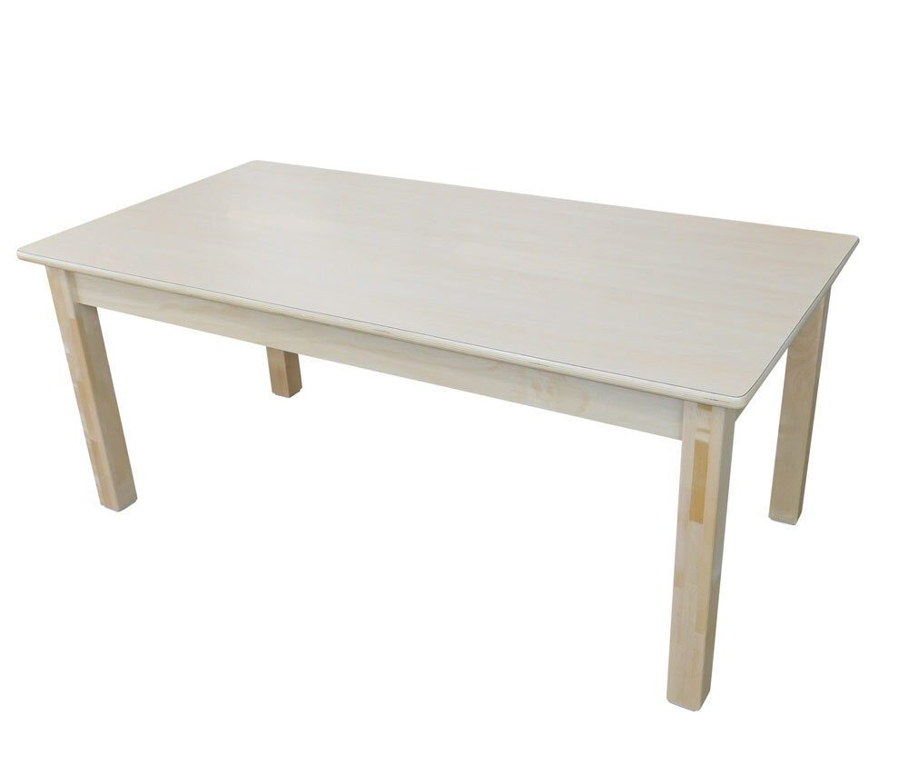 Billy Kidz Wooden Table With Birch Laminate Top - Rectangle 1200 x 600mm 28cmH
