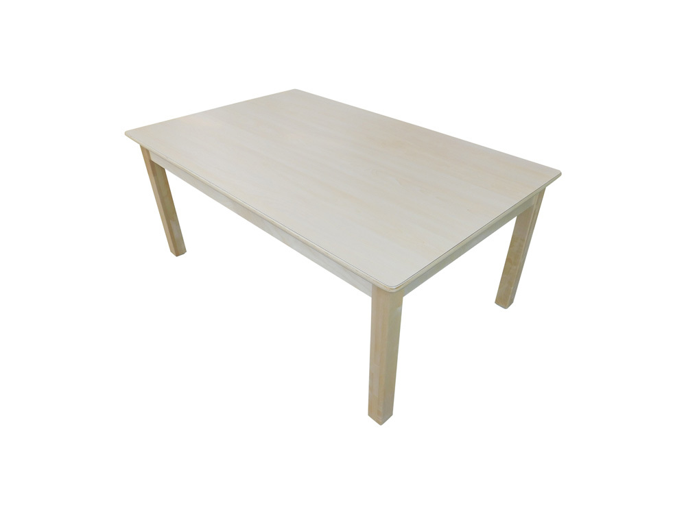 Luca Rectangular Timber Table - Birch -120 x 75 x 28cmH