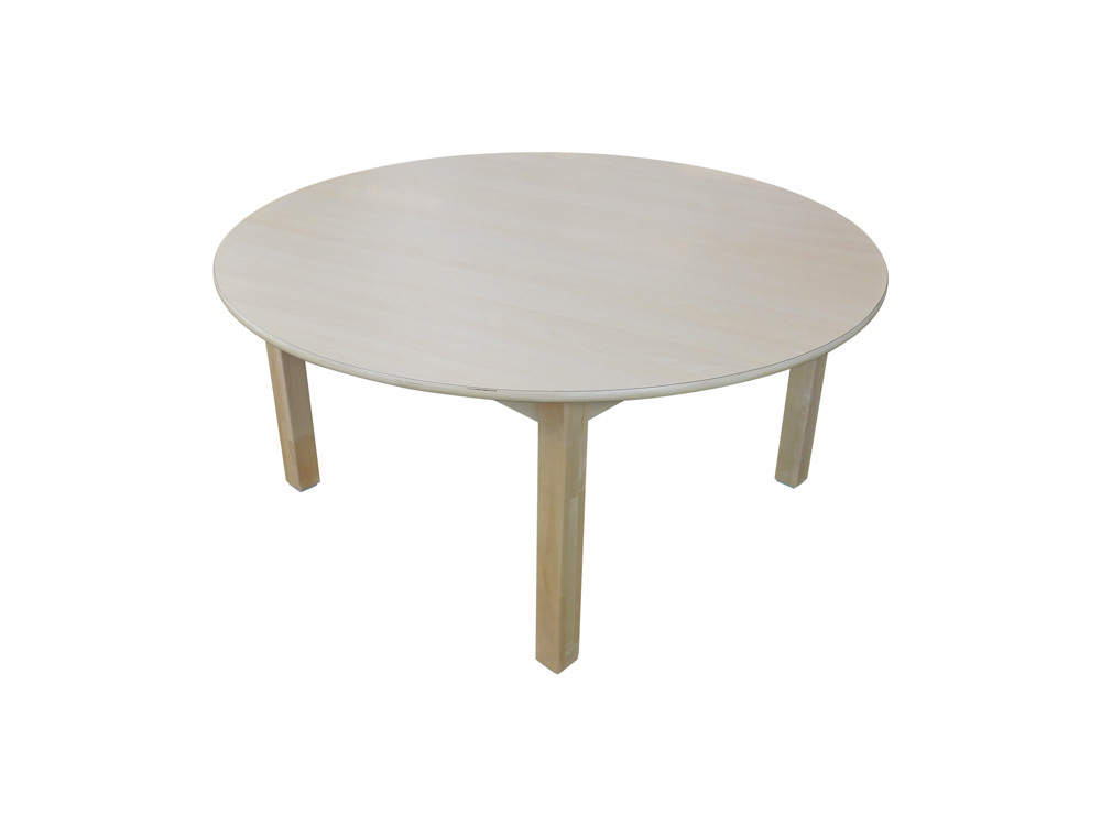 Luca Round Timber Table - Birch - 110 x 38cmH