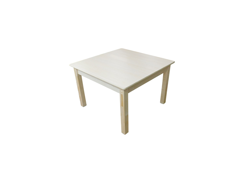 Luca Square Timber Table - Birch - 70 x 75 x 28cmH