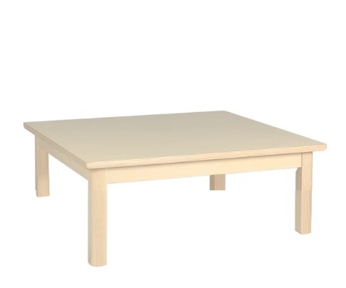 Elegance Beechwood Table With HPL Top - Square 80x80x36cmH