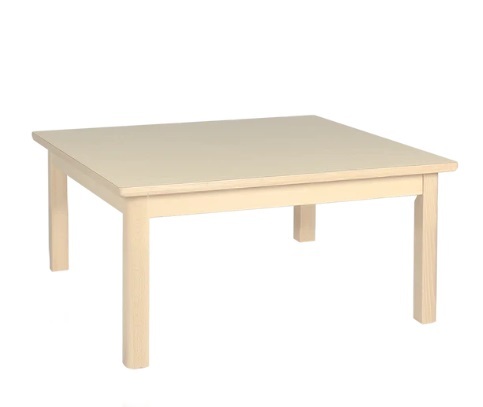 Elegance Beechwood Table With HPL Top - Square 80x80x40cmH