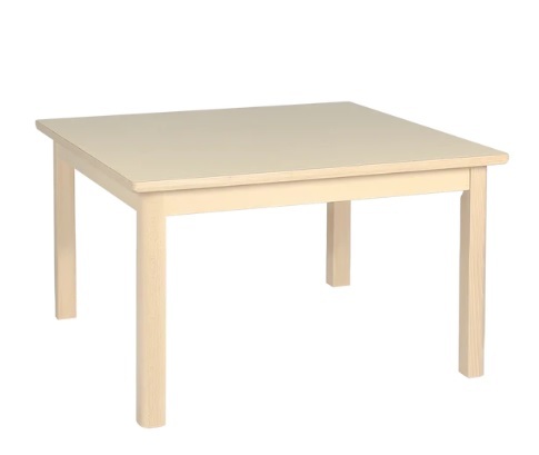 Elegance Beechwood Table With HPL Top - Square 80x80x46cmH