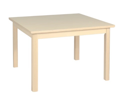 Elegance Beechwood Table With HPL Top - Square 80x80x53cmH