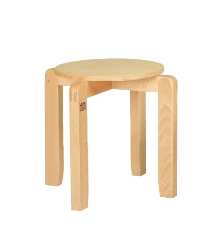 *SPECIAL: Round Stool - Beech wood frame & birch plywood seat - Seat Height 31cm