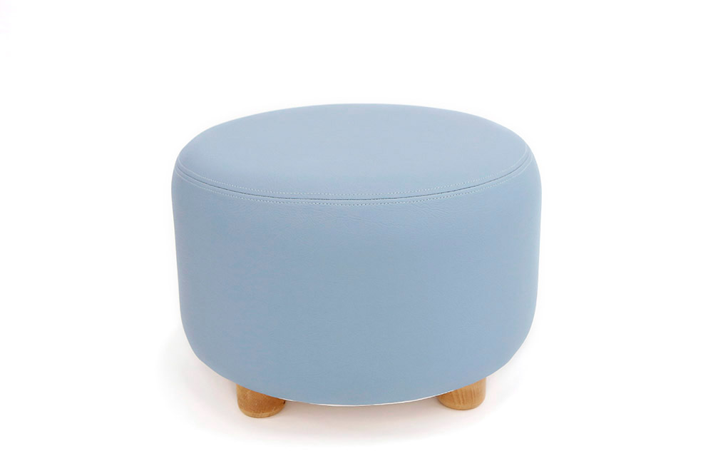 *Soft Seating Circle Ottoman - Blue