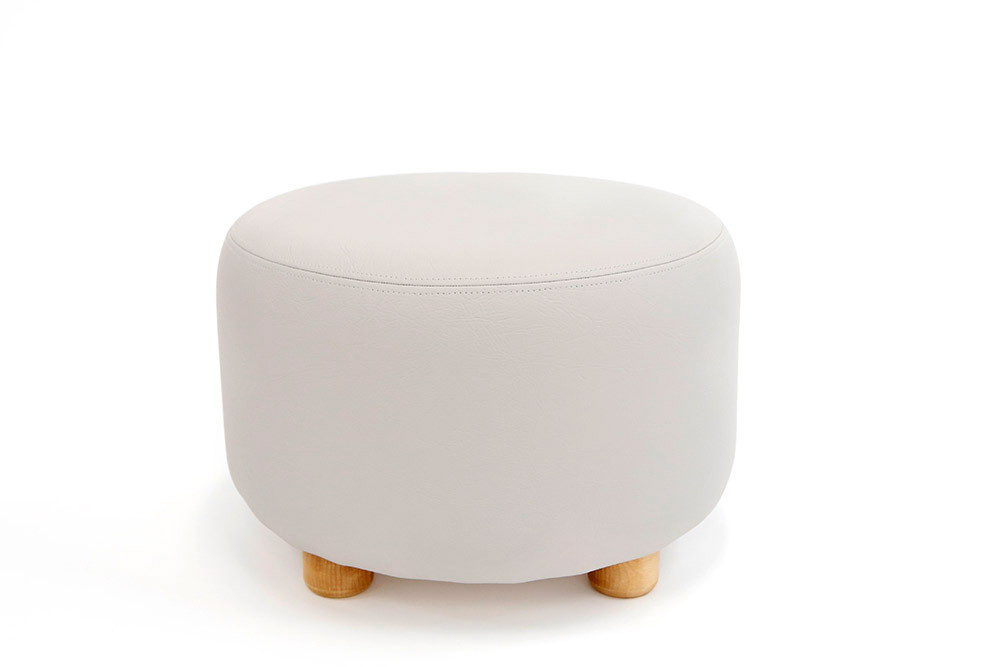 *Soft Seating Circle Ottoman - Grey
