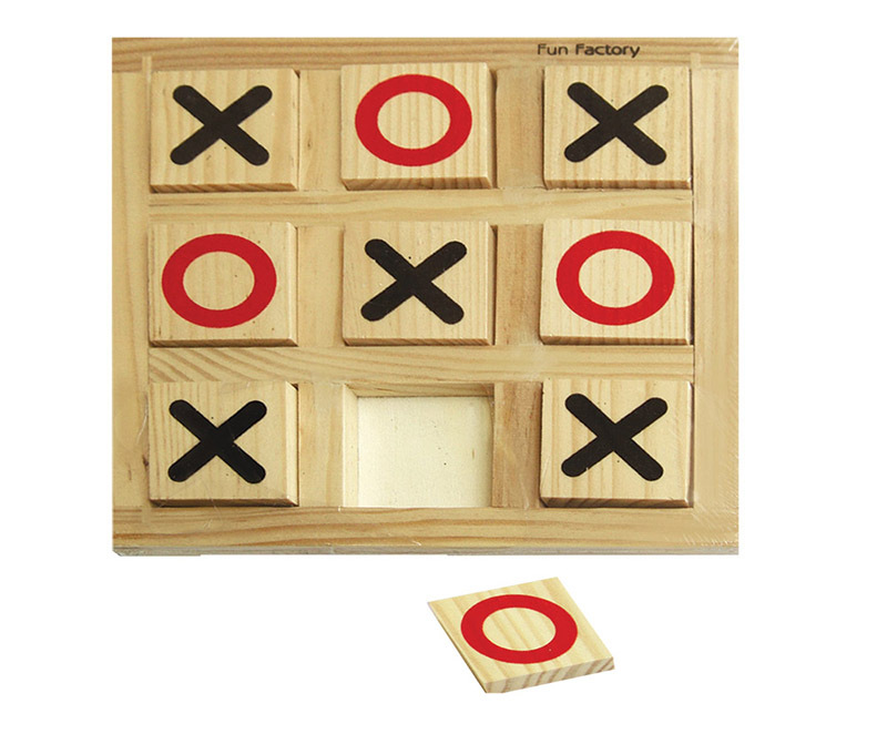 Wooden Noughts & Crosses Game