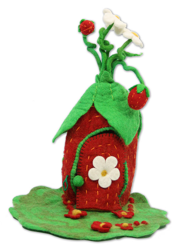 Fairy Felt Strawberry Home