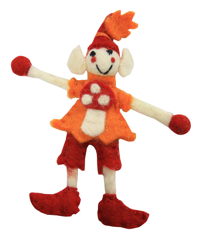 Elf Fairy Felt - Toadstool 14cmH