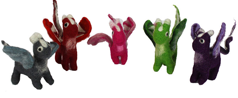 Fairy Felt Magical Dragon - Small 11cmH