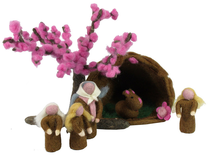 Fairy Felt Cherry Blossom Family