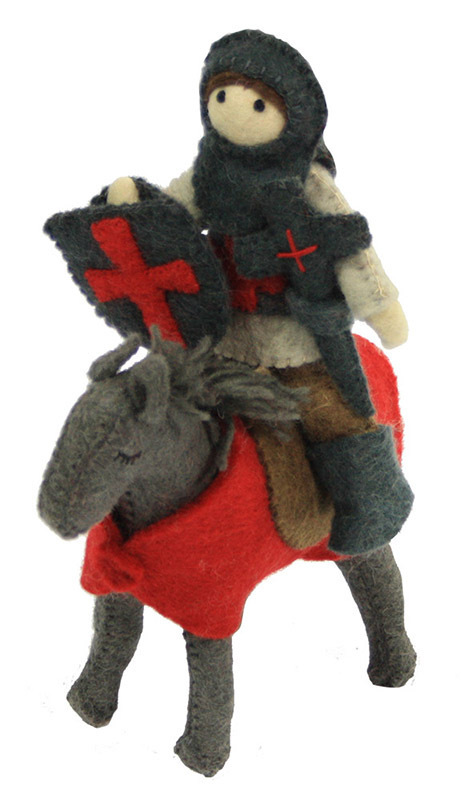 *SPECIAL: Felt Knight & Horse - Red