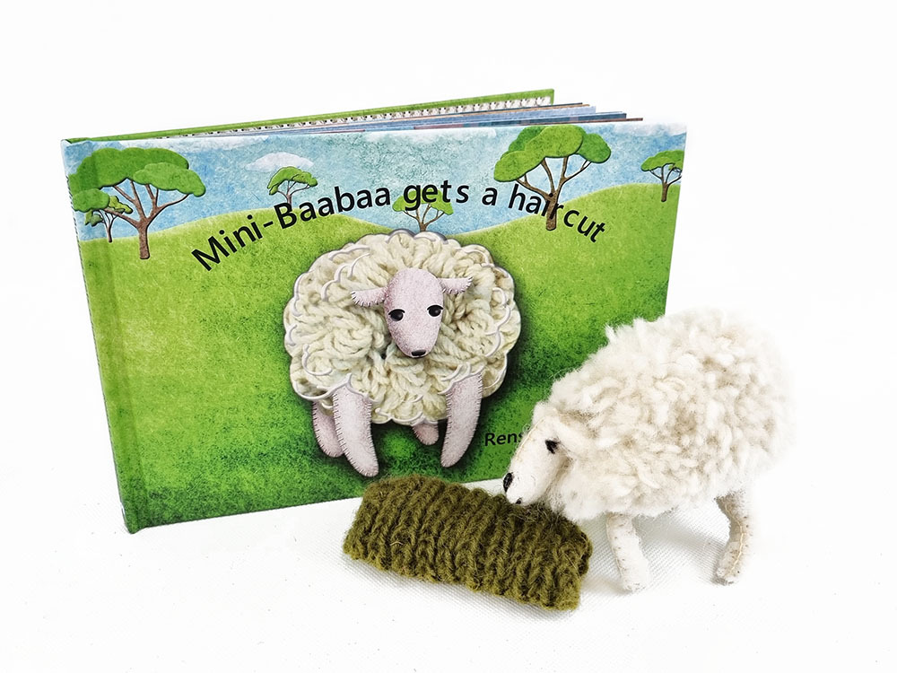 Book & Felt Character - Mini Baabaa Gets A Haircut