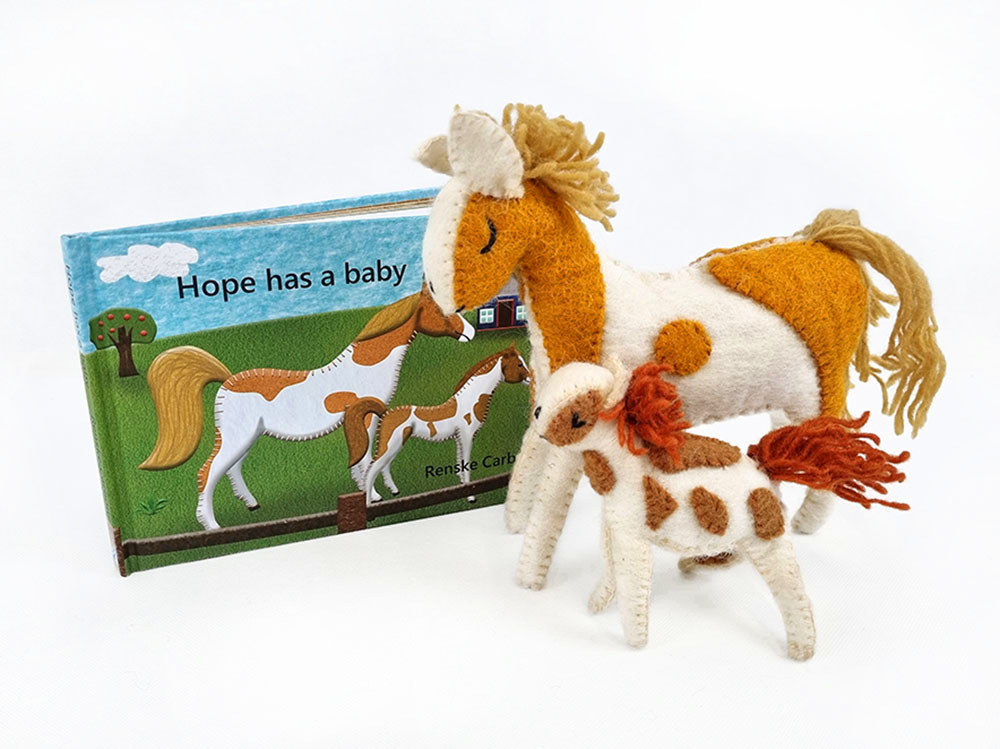 Papoose Book & Felt Character - Hope Has A Baby