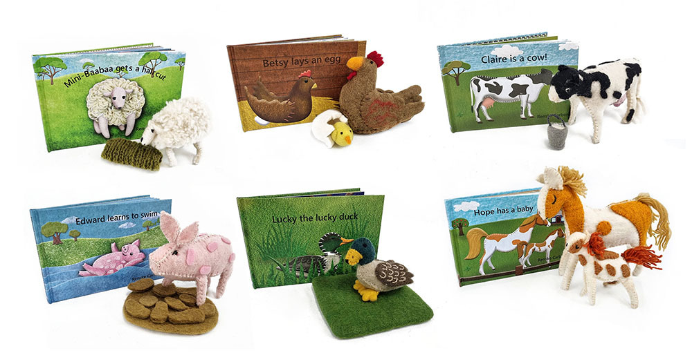 Book & Felt Character Series - Set of 6