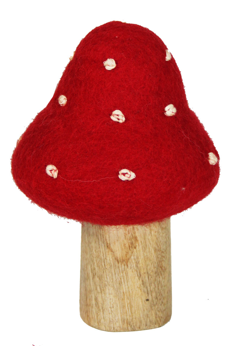 Felt Toadstool - Small Mango