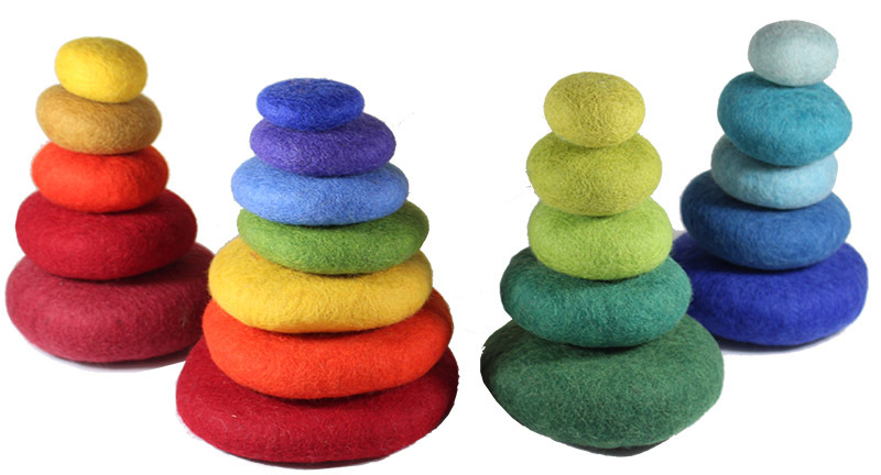 Felt Stacking Rocks -  Full Set 22pcs