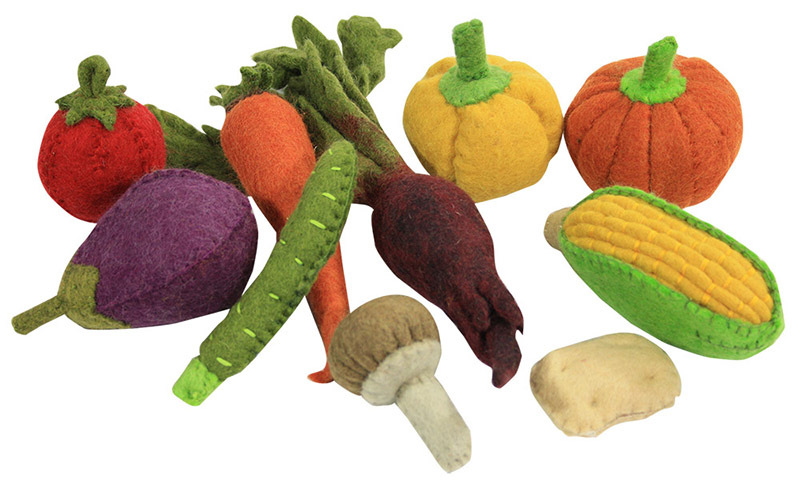 Papoose Felt Vegetable Set - 10pcs