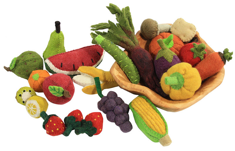 Papoose Felt Fruit & Vegetable Set - 21pcs