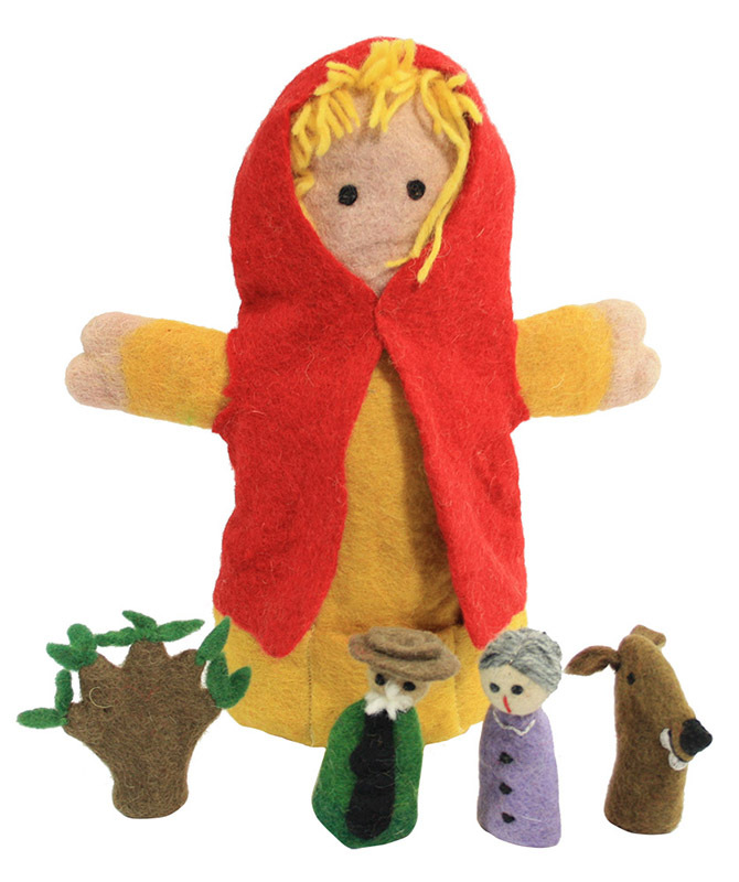 Felt Hand & Finger Puppet Set - Red Riding Hood
