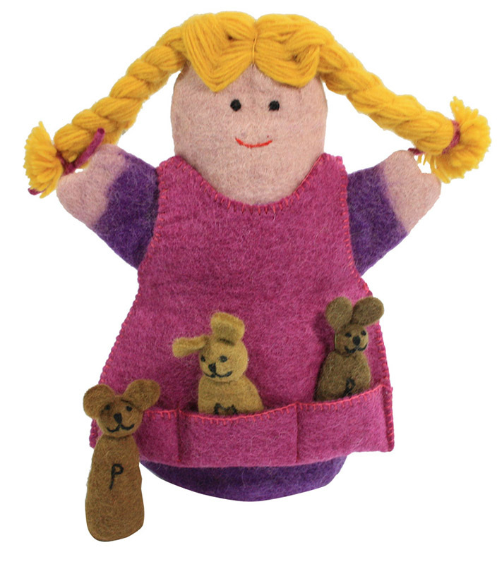 Papoose Felt Hand & Finger Puppet Set - Goldilocks & The Three Bears