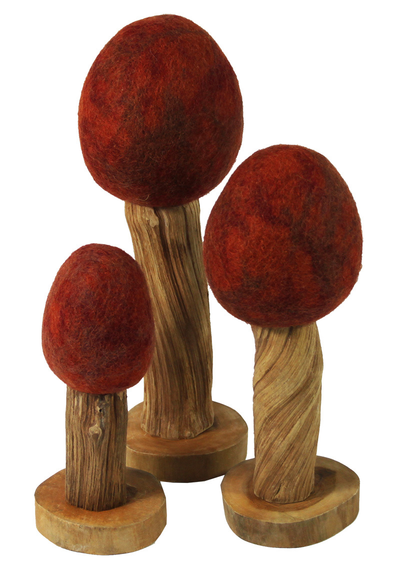 Felt Wooden Trees - Autumn - 3pcs