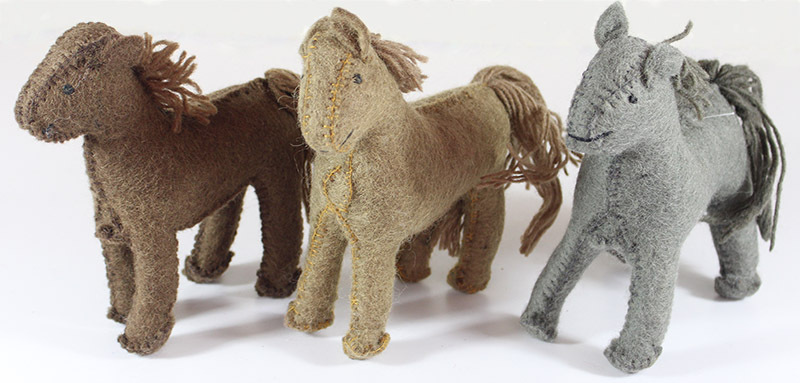 Felt Village Horses - 3pcs