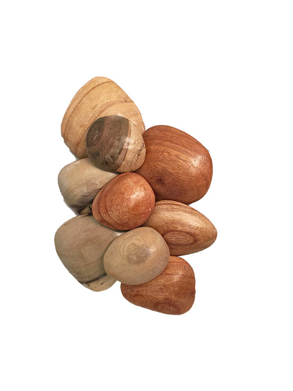 Wooden Sensory Pebbles - 9pcs